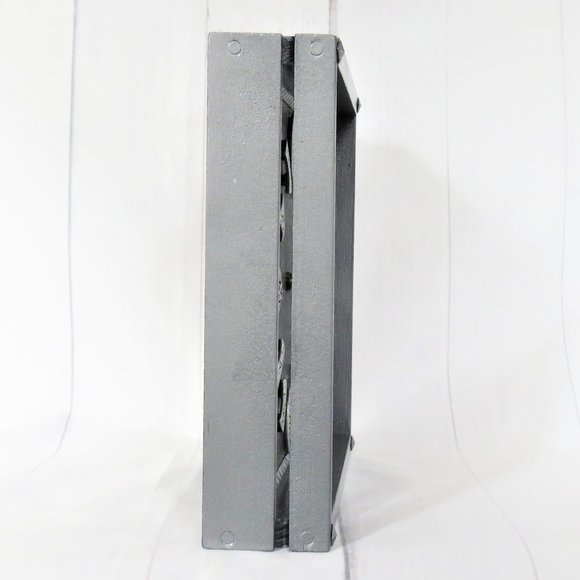 Silver Wall Clock Hammered Metal Paint Finish Square Clock.....924 - Picture 6 of 8